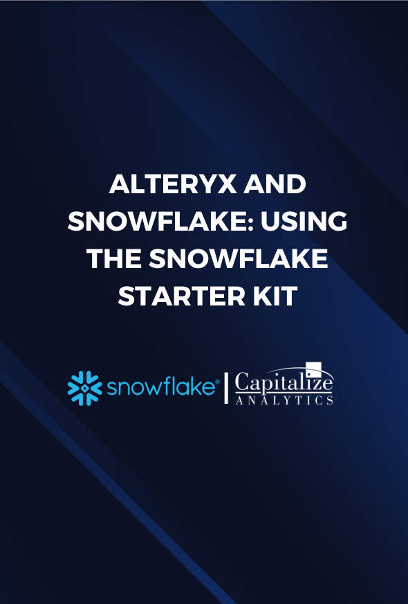 Alteryx and Snowflake Using the Snowflake Starter Kit